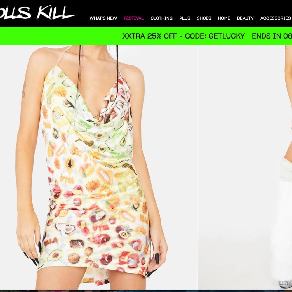 Dolls Kill W.I.A Exotic Swarovski Mini Dress Size L (worn once)